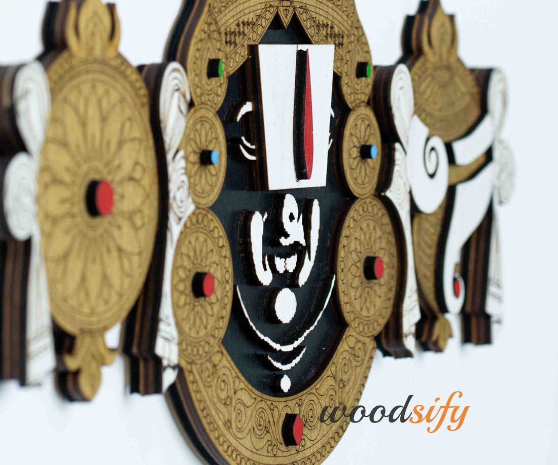 Balaji (Lord Venkateshwara) 3D Wood Art, Balaji Wall 3D Painting, Balaji Wall Art, Balaji Venkateshwara Pooja room Decor