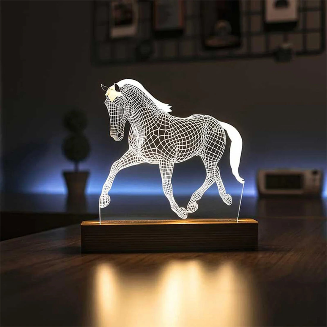 Horse Night Light! 3D Illusion Lamp, 3D Night Light for Horse Lover